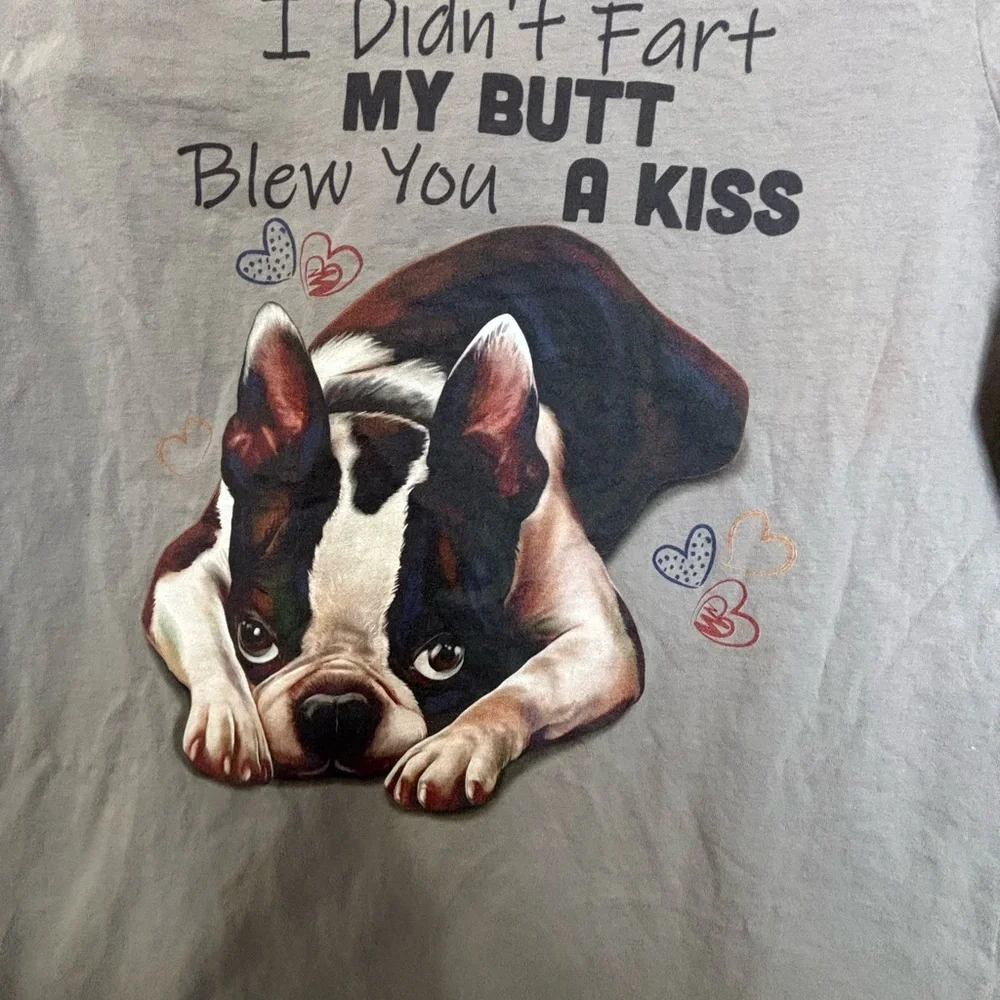NWOT Port and Company Gray Bulldog Graphic Tee - Picture 4 of 5